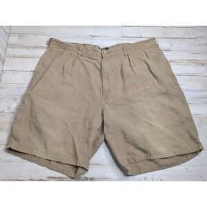 VTG Polo Ralph Lauren 100% Linen Shorts Sz 38 (36x8) 8 inch Made in USA Preppy‎